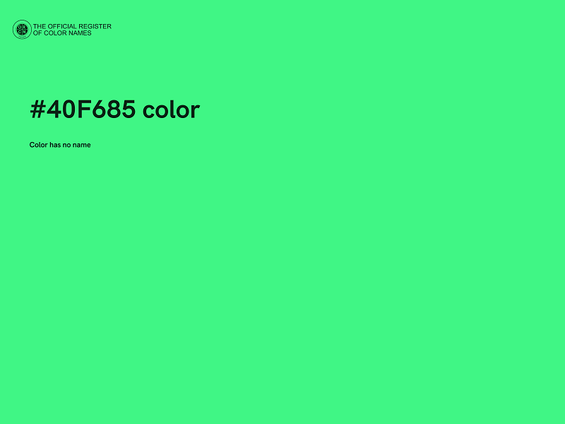 #40F685 color image
