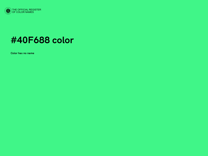 #40F688 color image