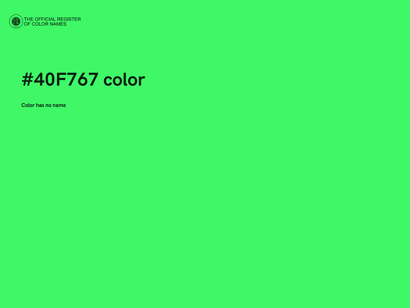 #40F767 color image