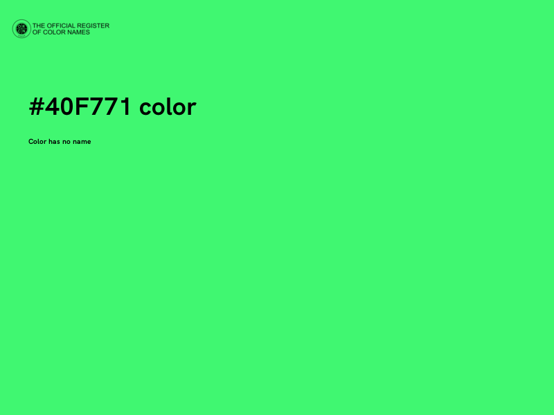 #40F771 color image