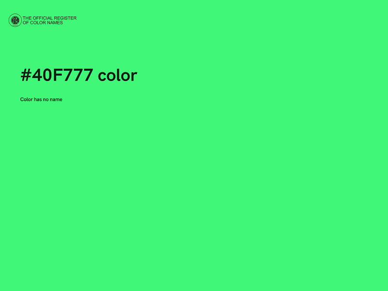 #40F777 color image