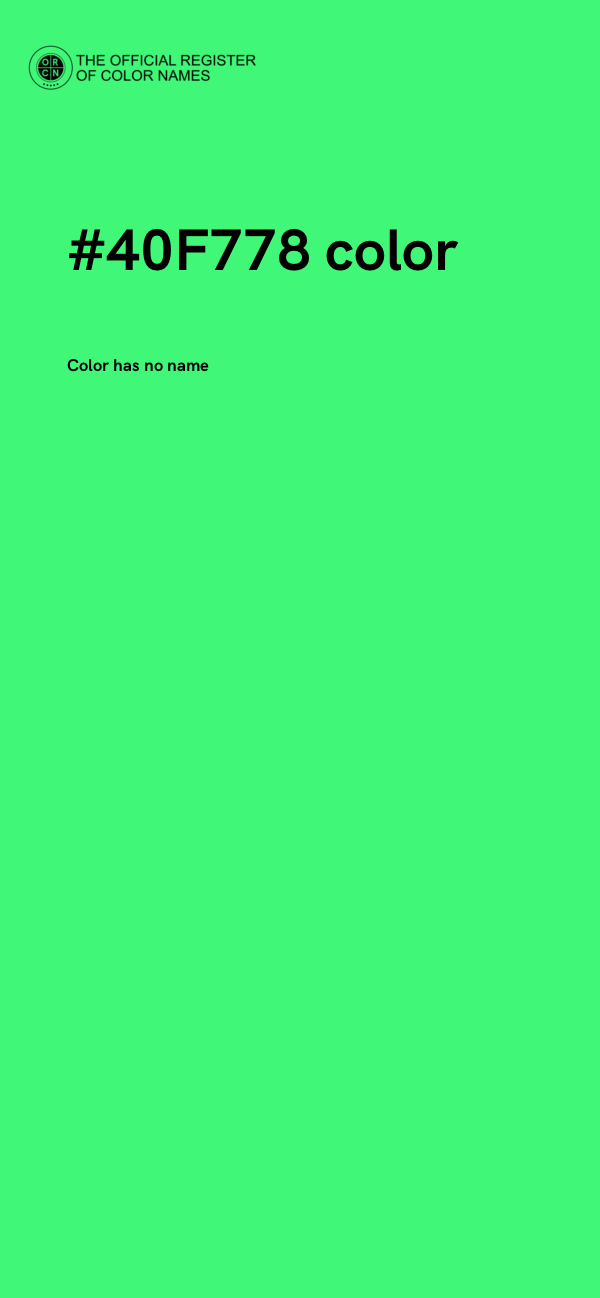 #40F778 color image