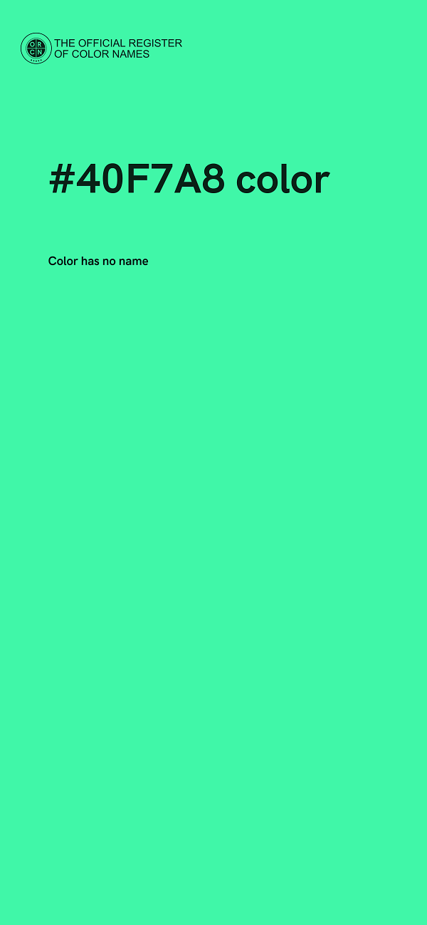 #40F7A8 color image