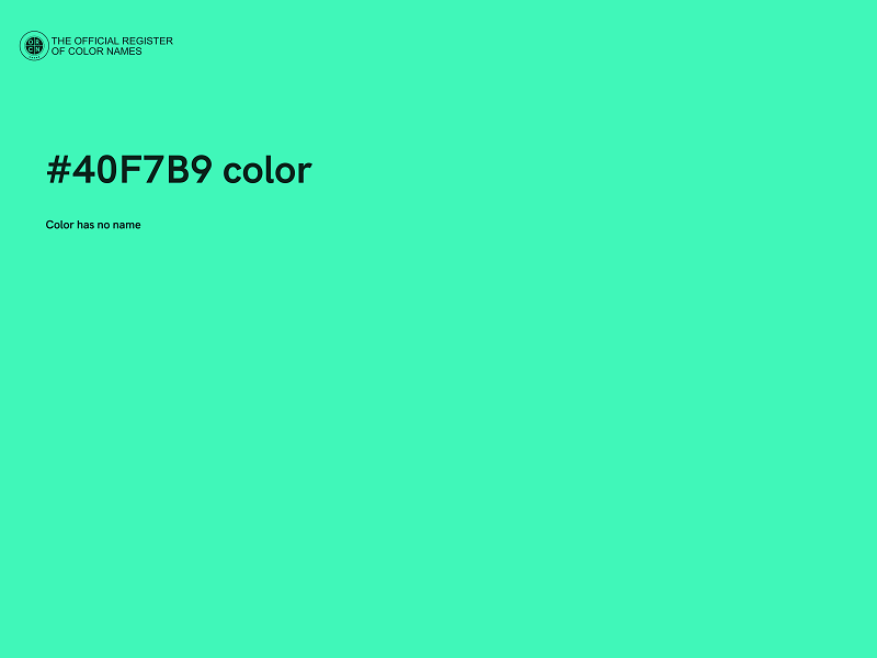 #40F7B9 color image