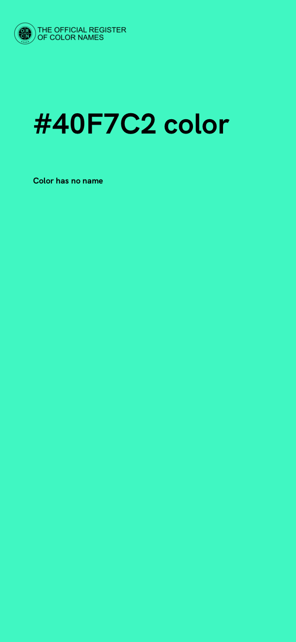 #40F7C2 color image