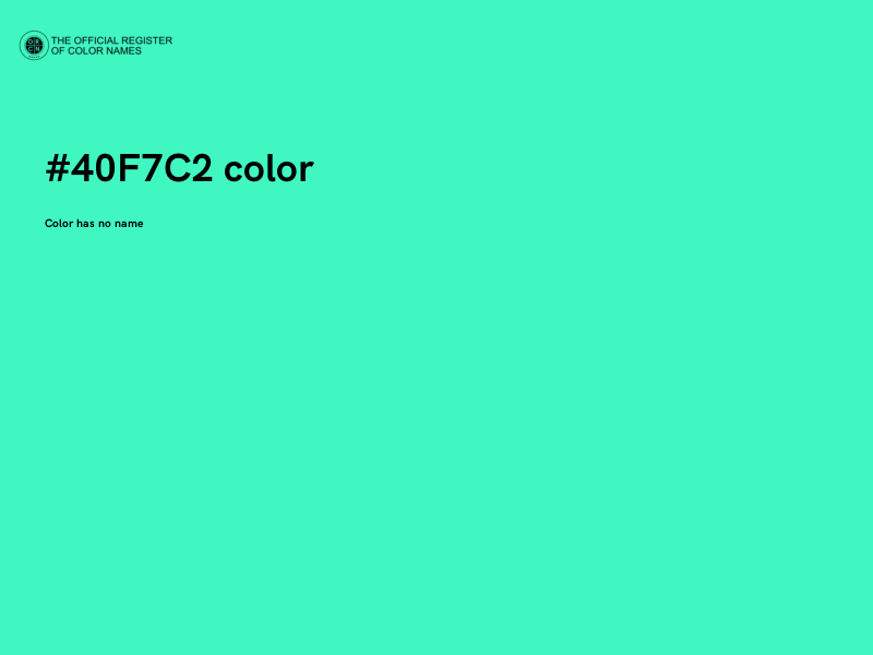#40F7C2 color image
