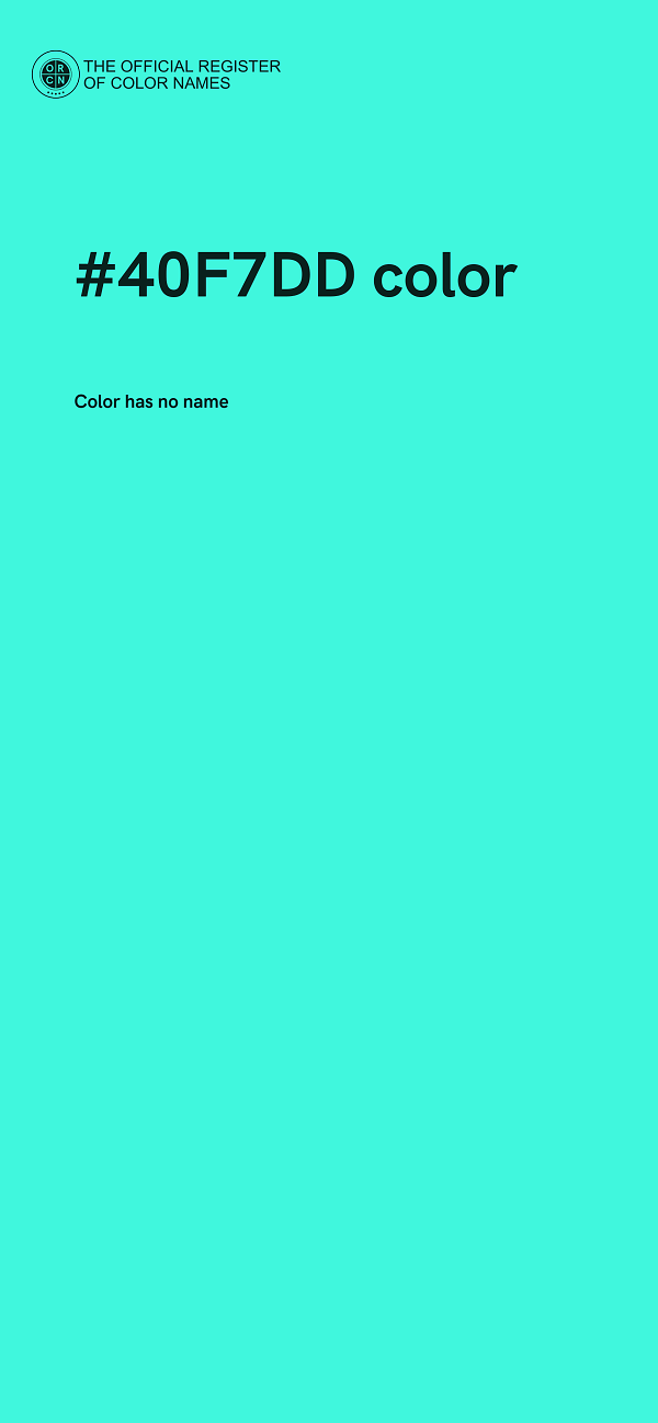 #40F7DD color image