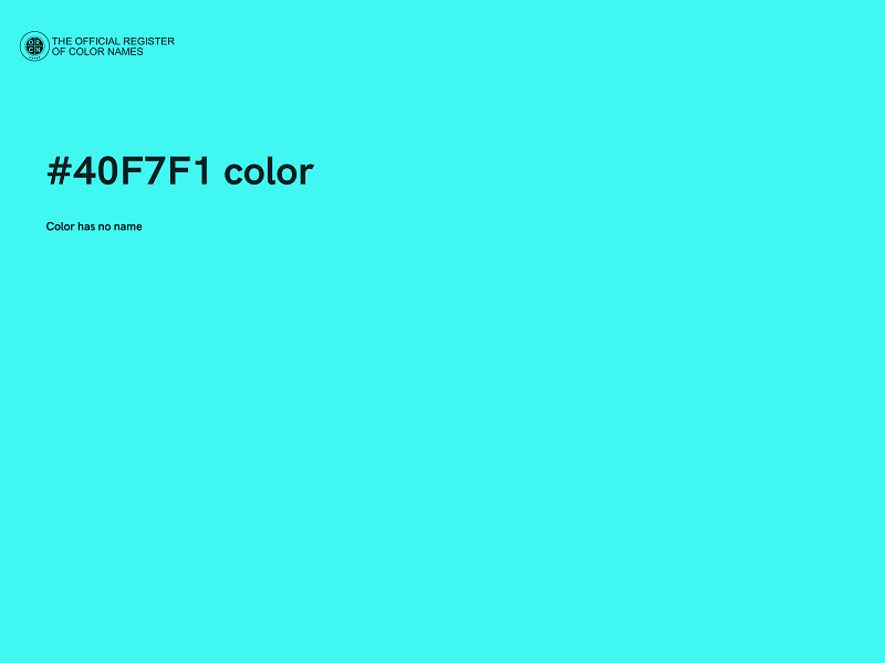 #40F7F1 color image