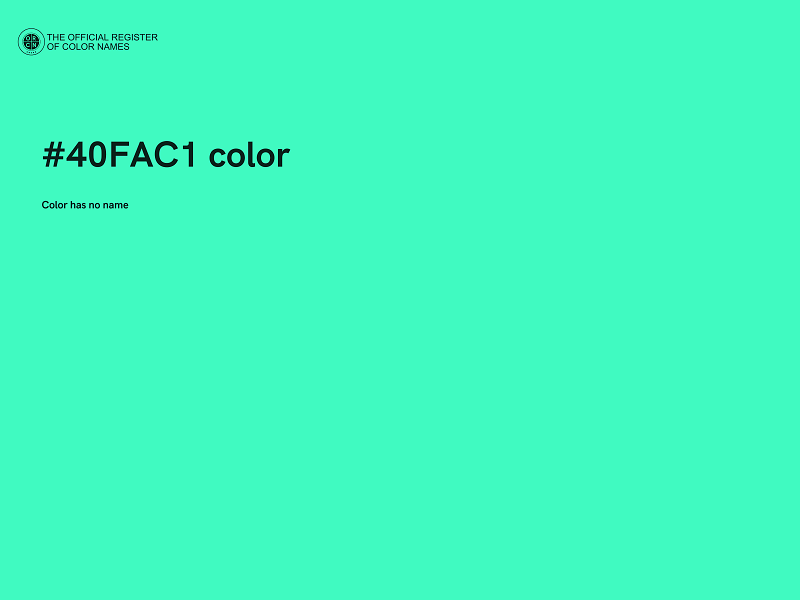 #40FAC1 color image