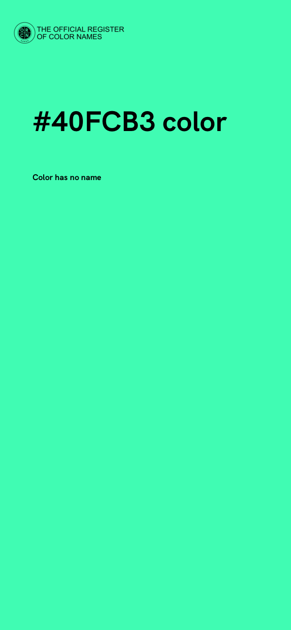 #40FCB3 color image