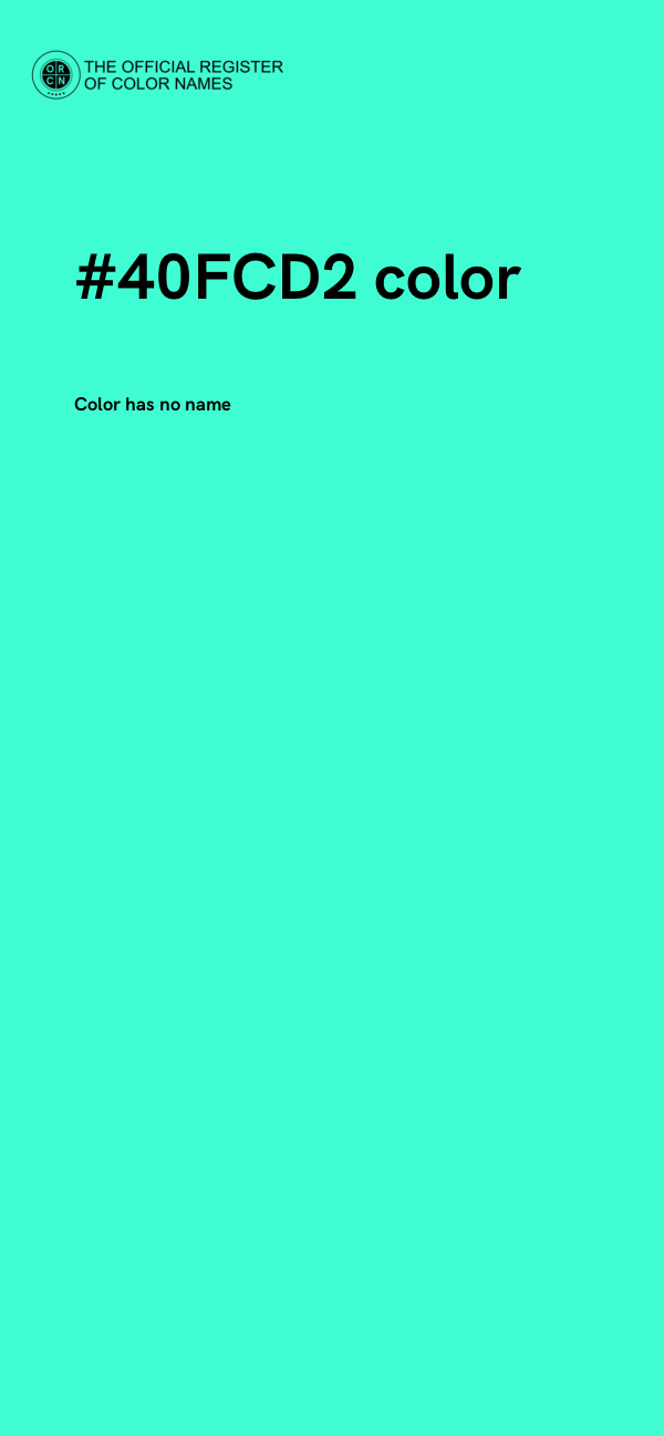 #40FCD2 color image