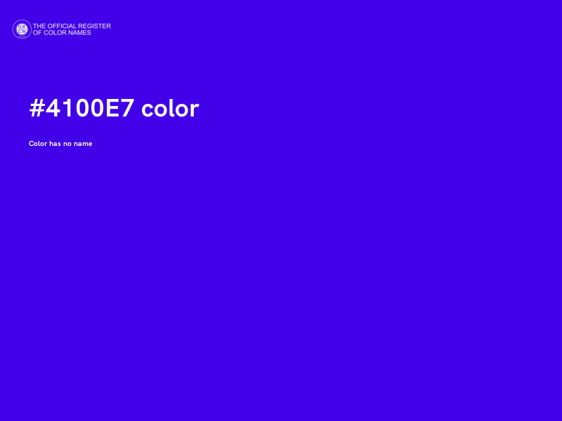 #4100E7 color image