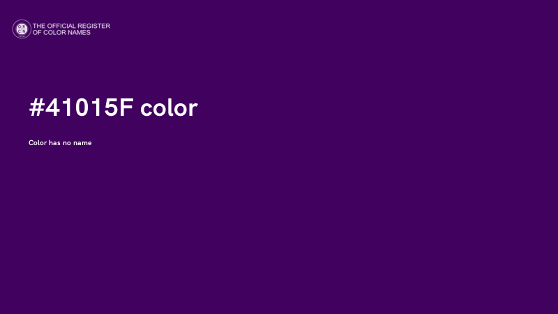 #41015F color image