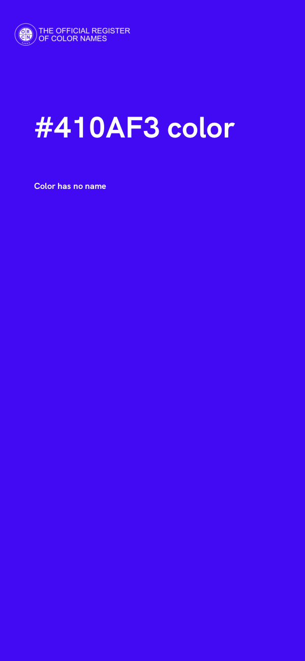 #410AF3 color image