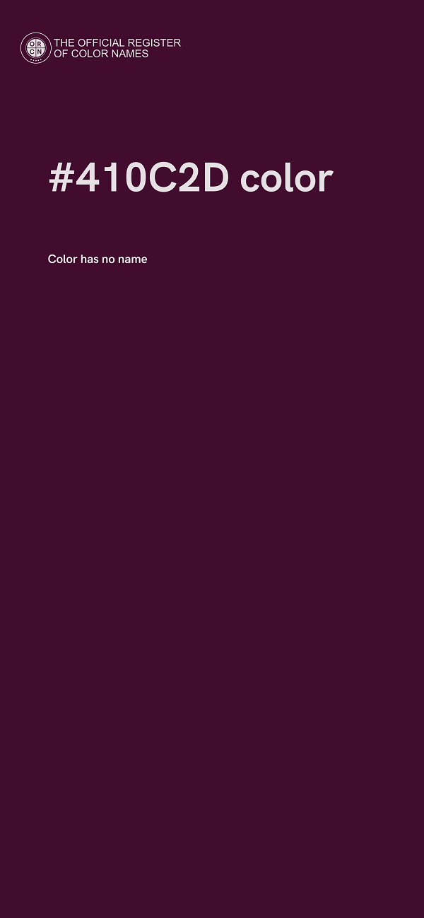 #410C2D color image