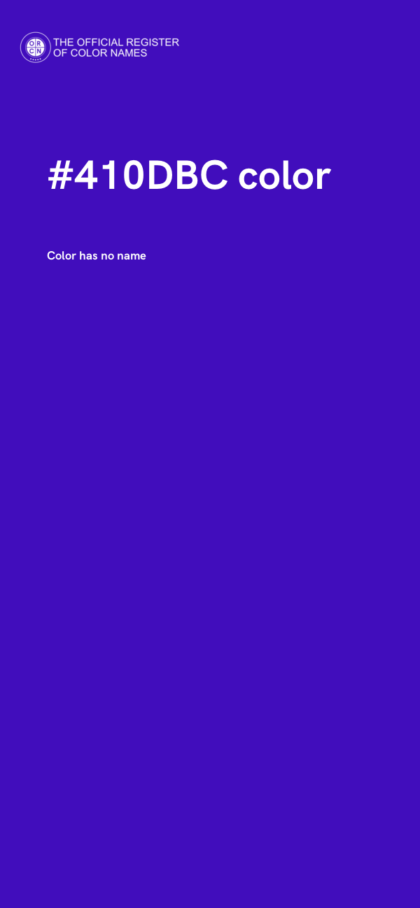 #410DBC color image