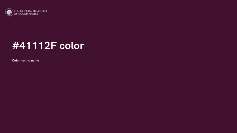 #41112F color image