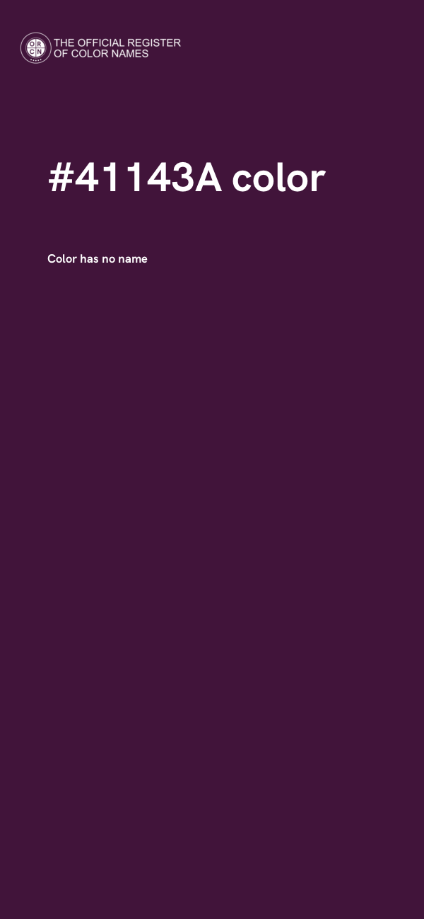 #41143A color image