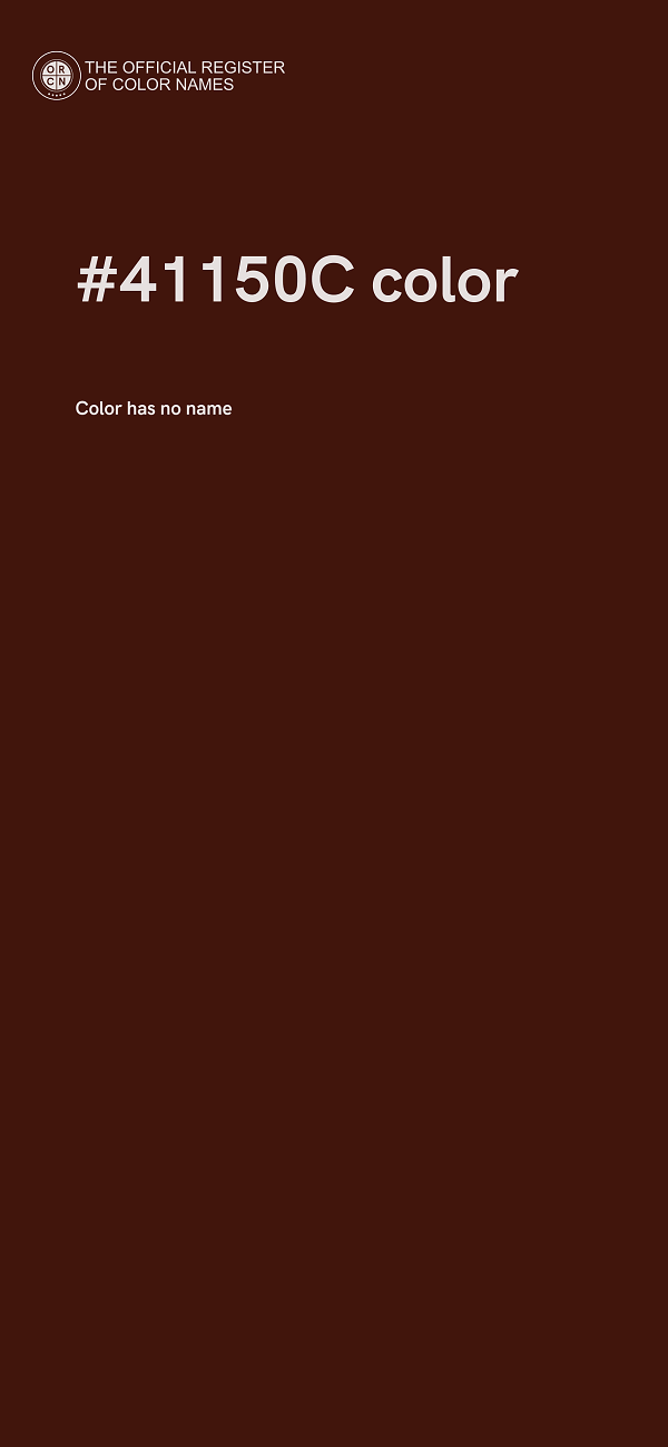 #41150C color image