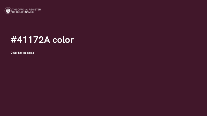 #41172A color image