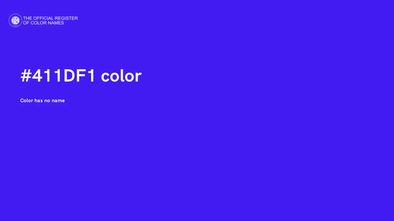 #411DF1 color image