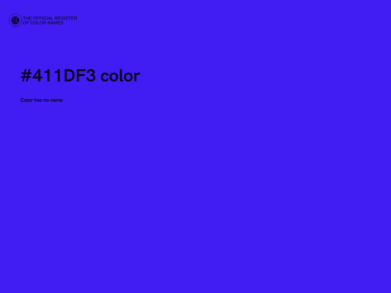 #411DF3 color image