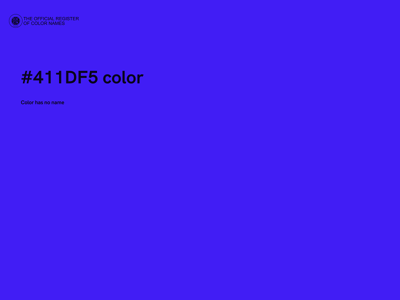 #411DF5 color image