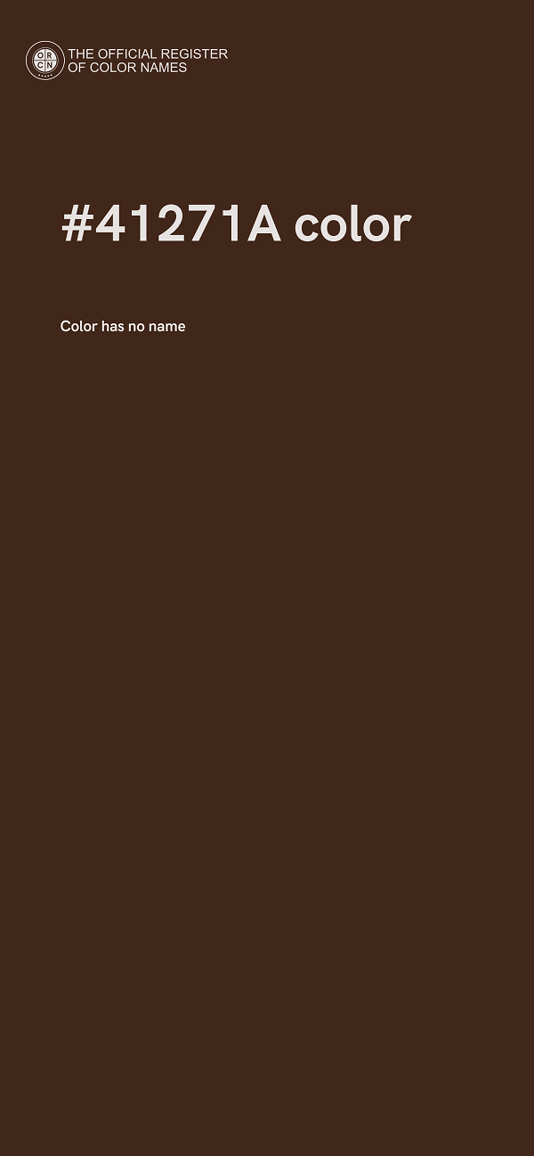 #41271A color image