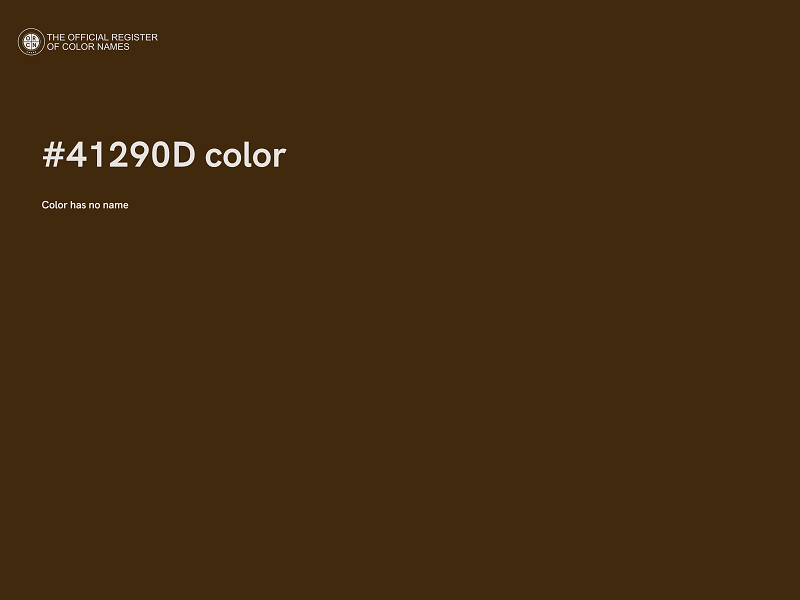 #41290D color image