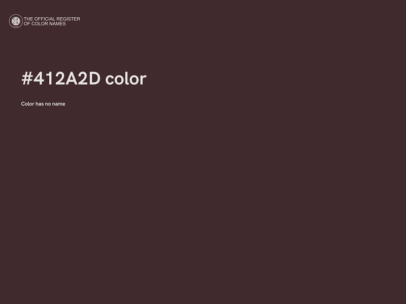 #412A2D color image