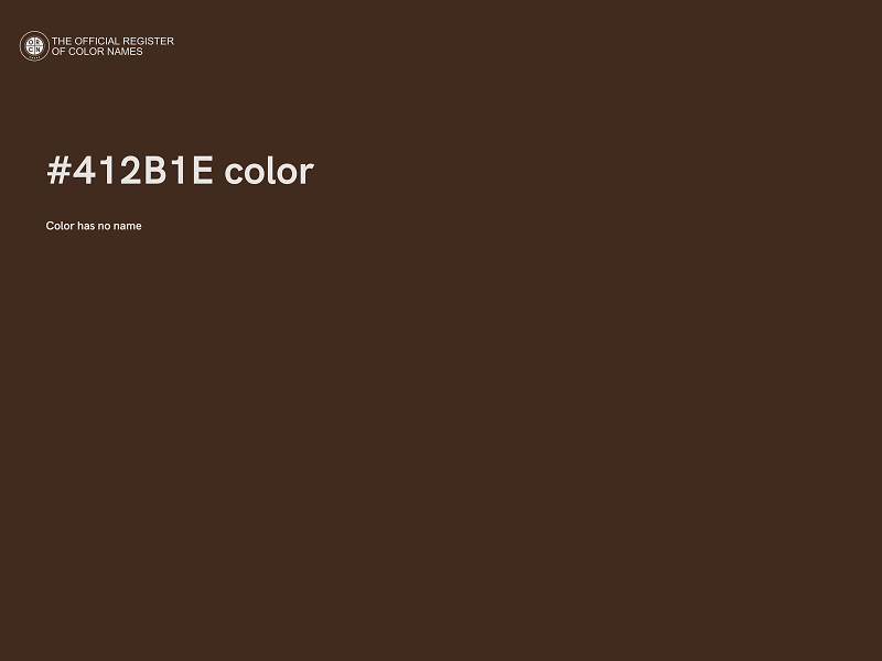 #412B1E color image