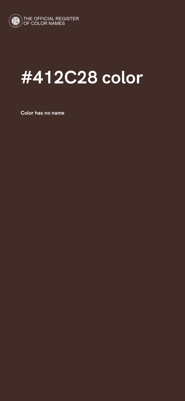 #412C28 color image