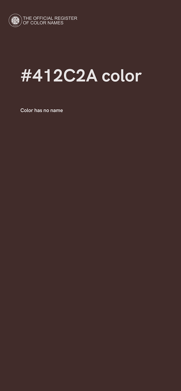 #412C2A color image