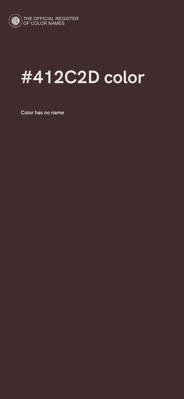 #412C2D color image