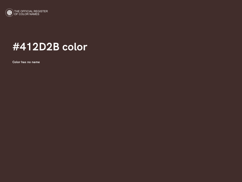 #412D2B color image