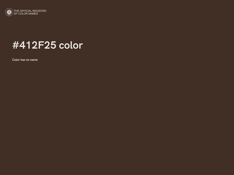 #412F25 color image