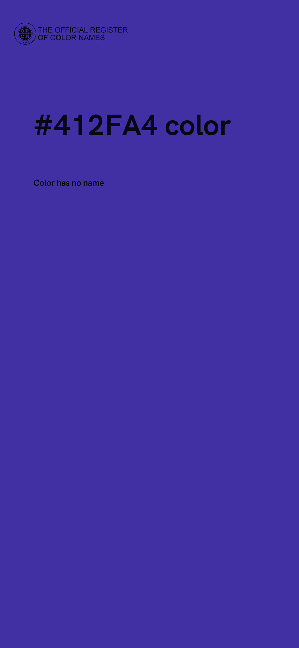 #412FA4 color image