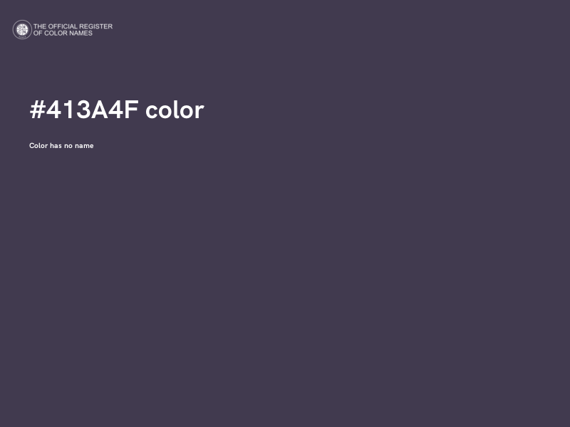 #413A4F color image