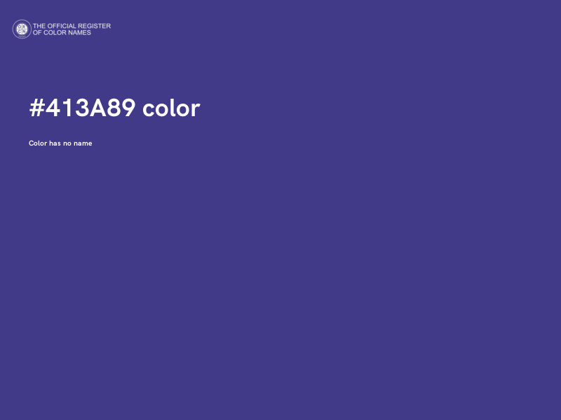 #413A89 color image