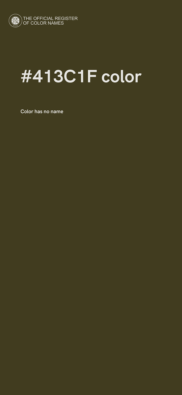 #413C1F color image