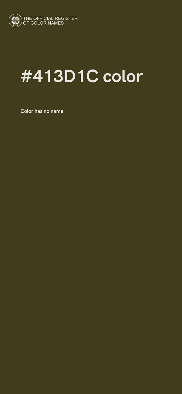 #413D1C color image