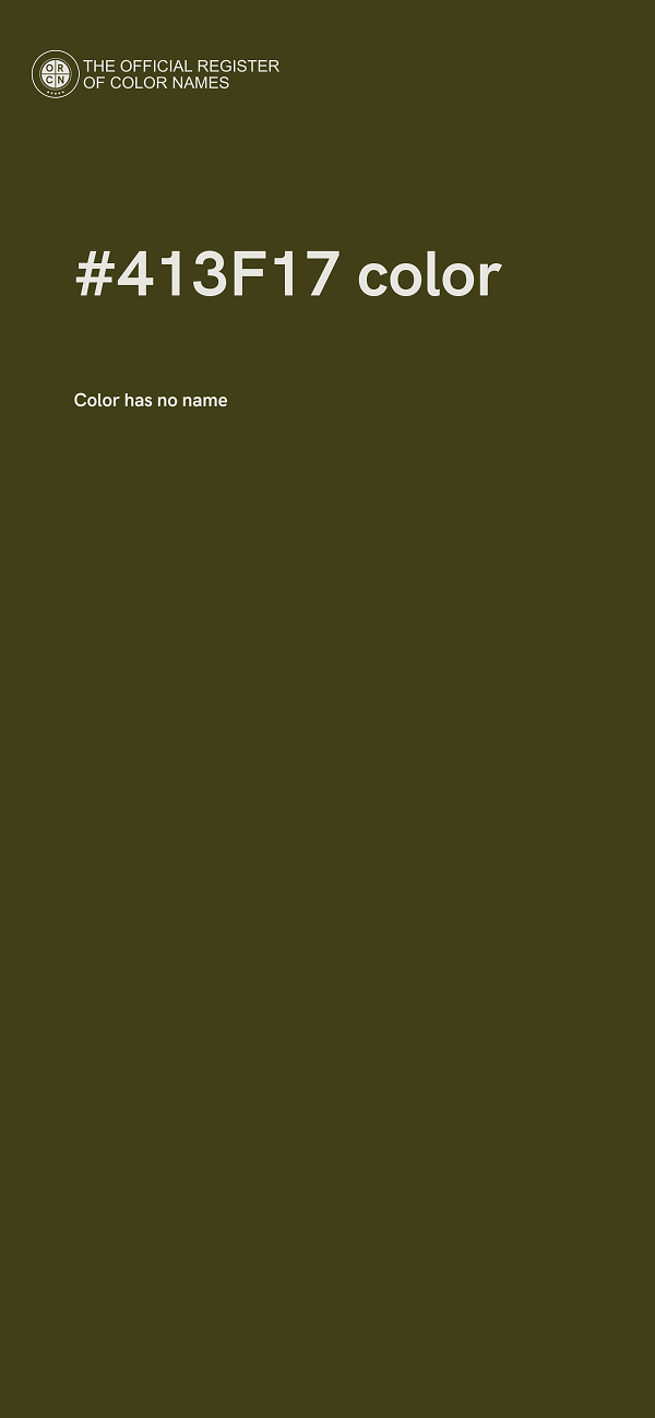 #413F17 color image