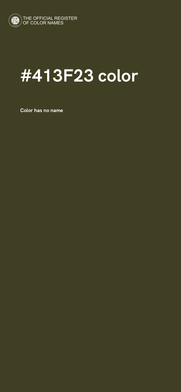 #413F23 color image