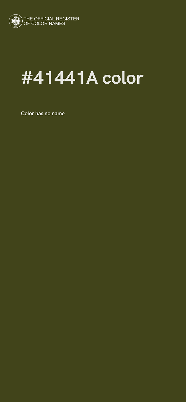 #41441A color image