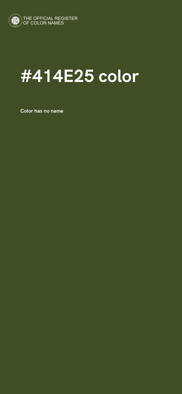#414E25 color image