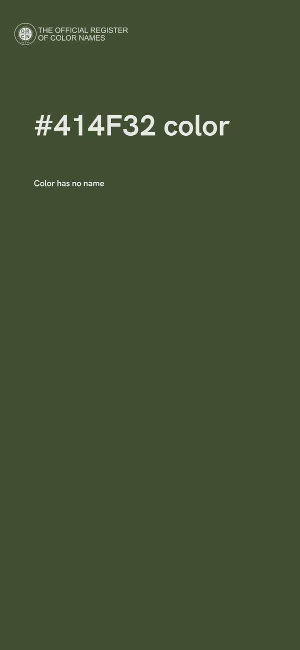 #414F32 color image