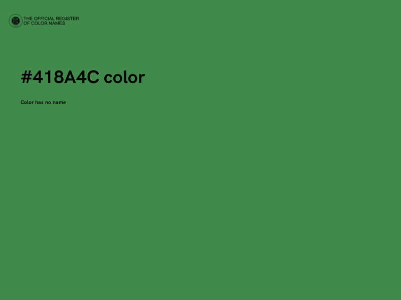#418A4C color image