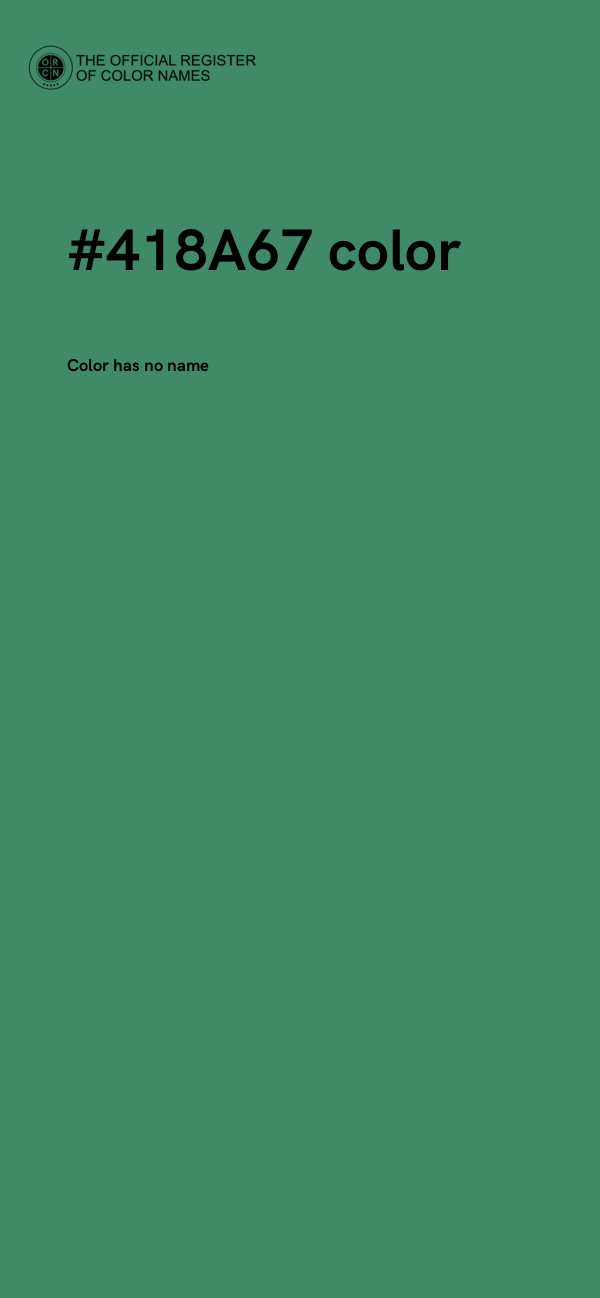 #418A67 color image