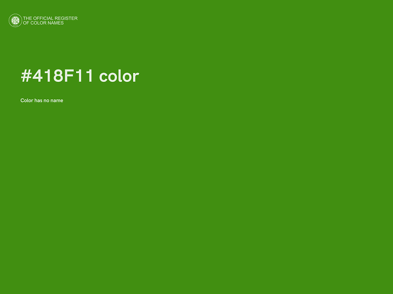 #418F11 color image