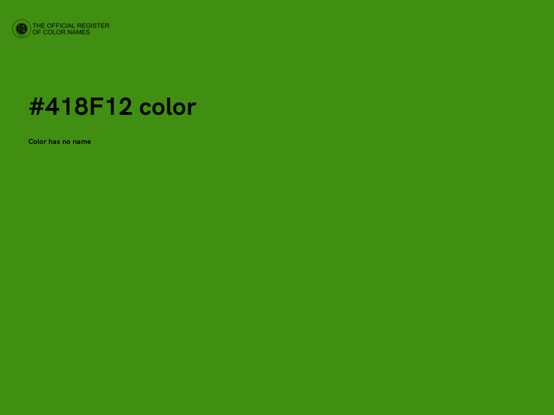 #418F12 color image